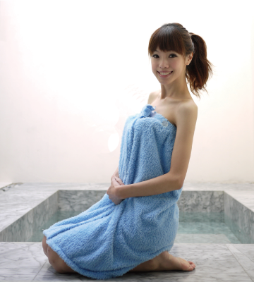 美體浴裙(藍雪藍)